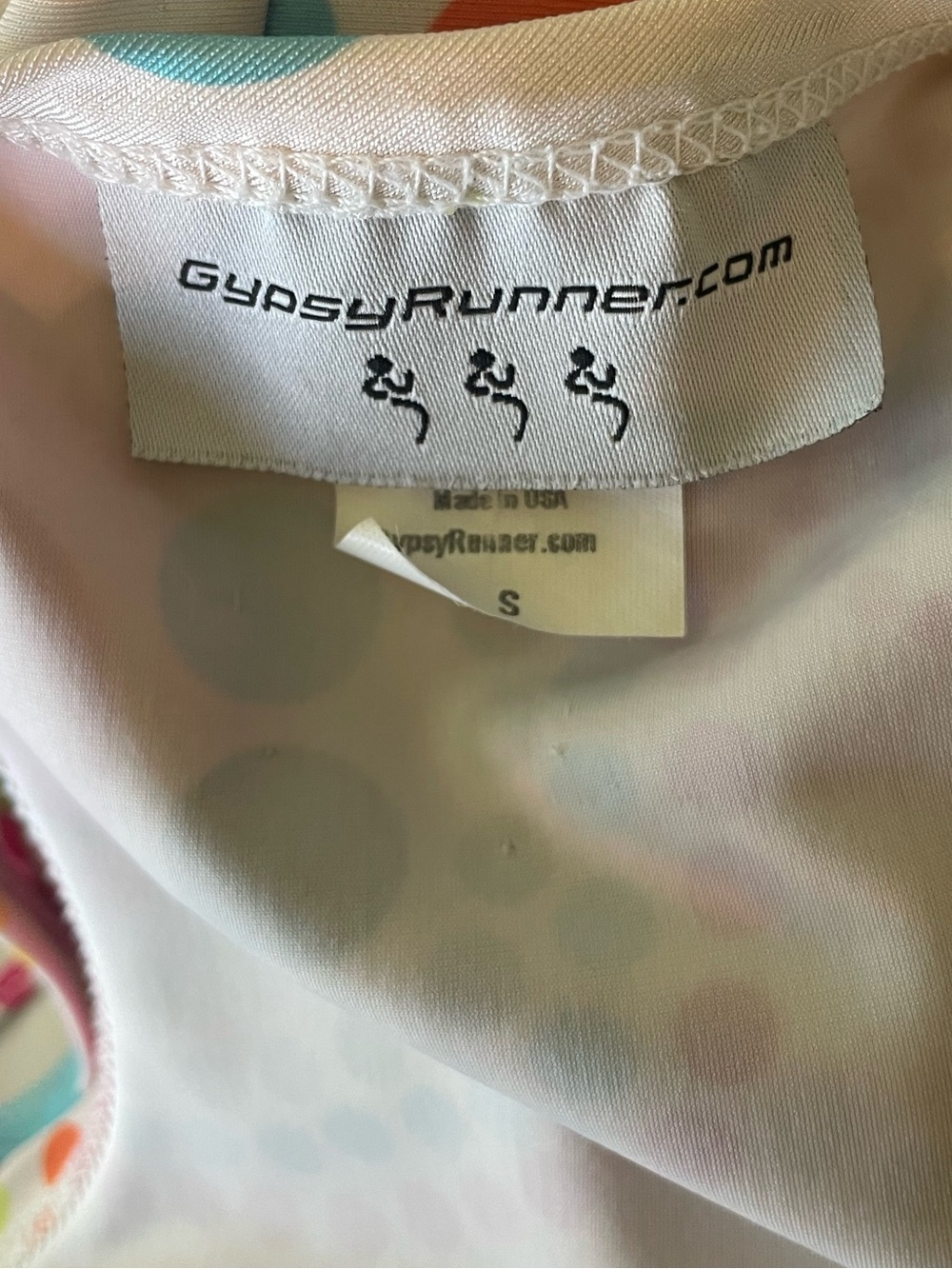 White Polka Dot Tank Dress with Multi-Color Circles - Picture 4 of 4